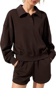 Lilysilk SILKERRY Oversized Heirloom '89 Polo Collar Sweatshirt