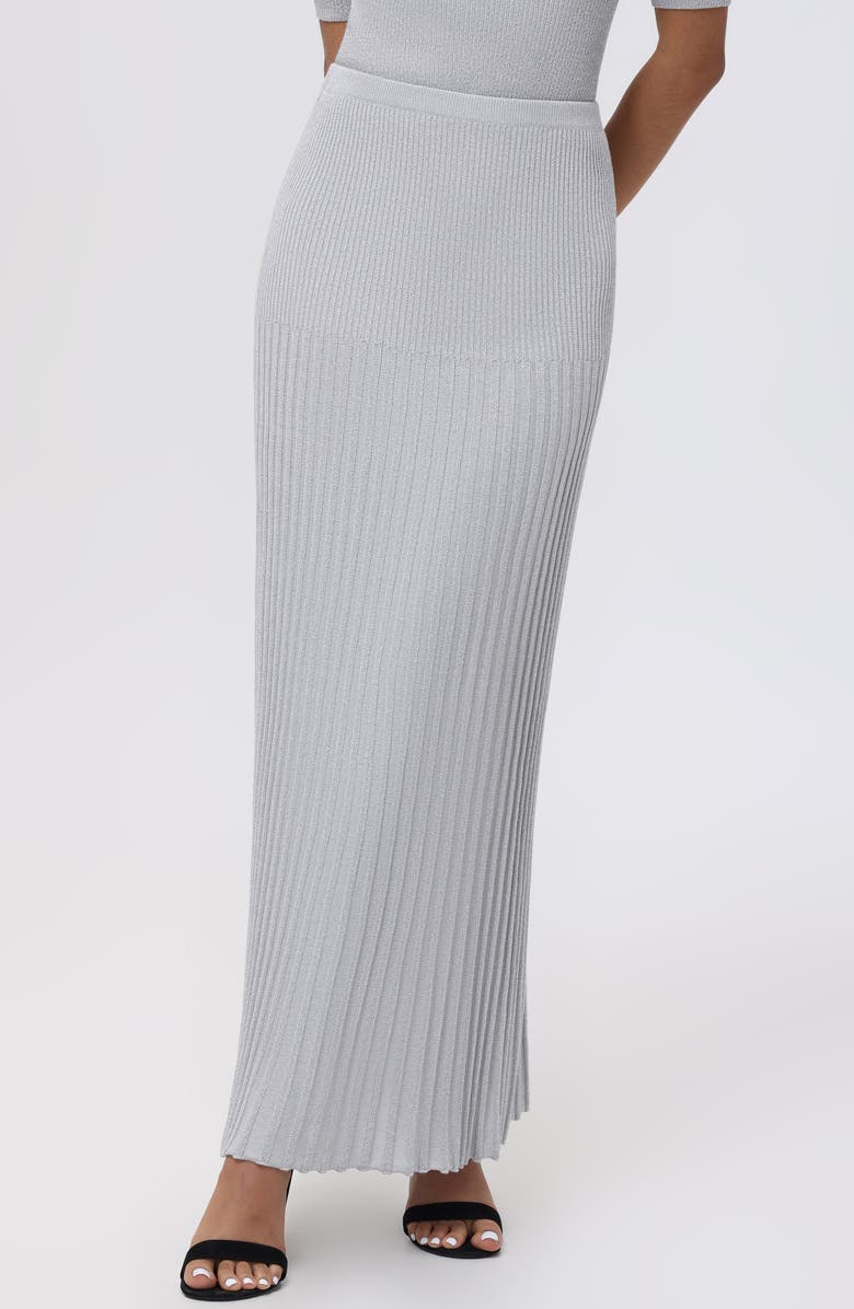 525 Eloise Metallic Pleated Maxi Skirt, Main, color, 