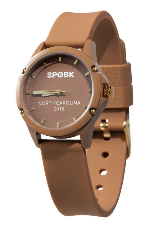 Brown Sugar Mini Silicone Strap Watch, 32mm