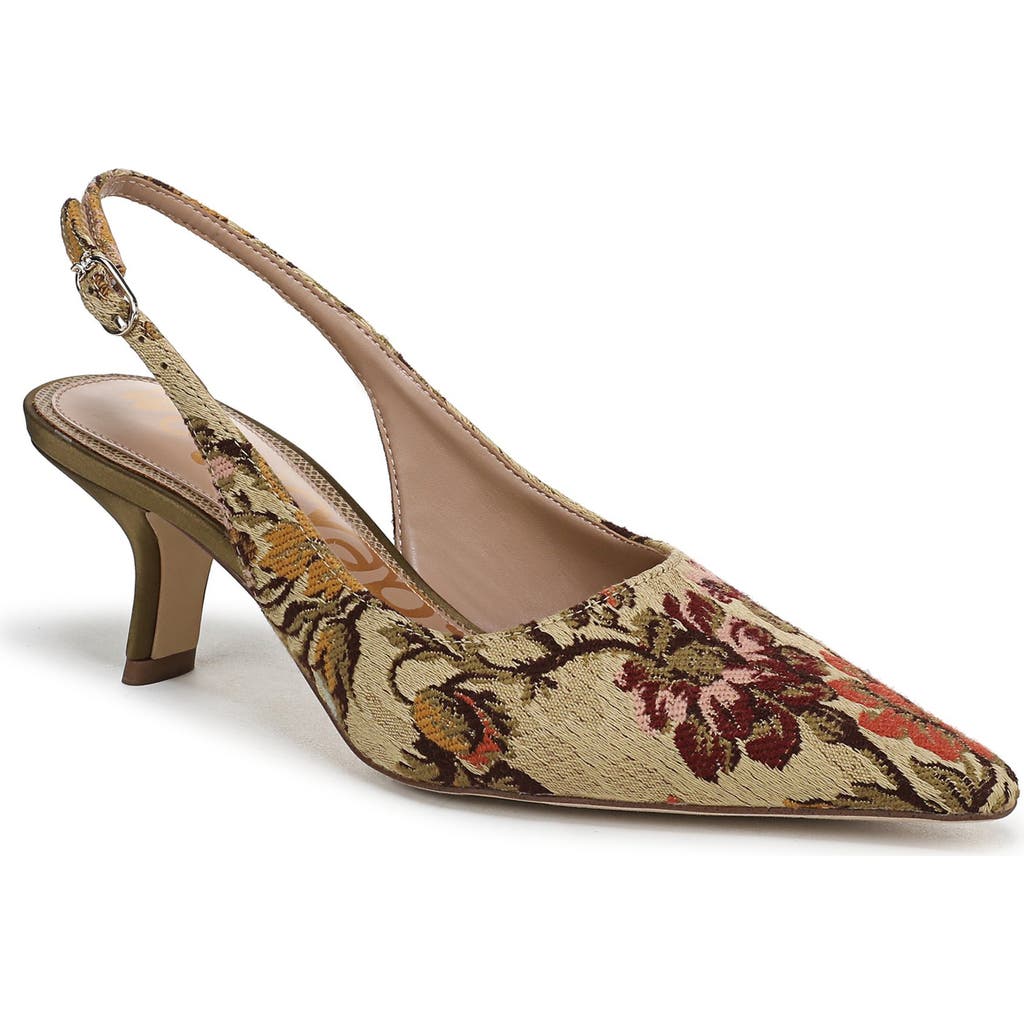 Sam Edelman Bianka Slingback Kitten Heels In Brown