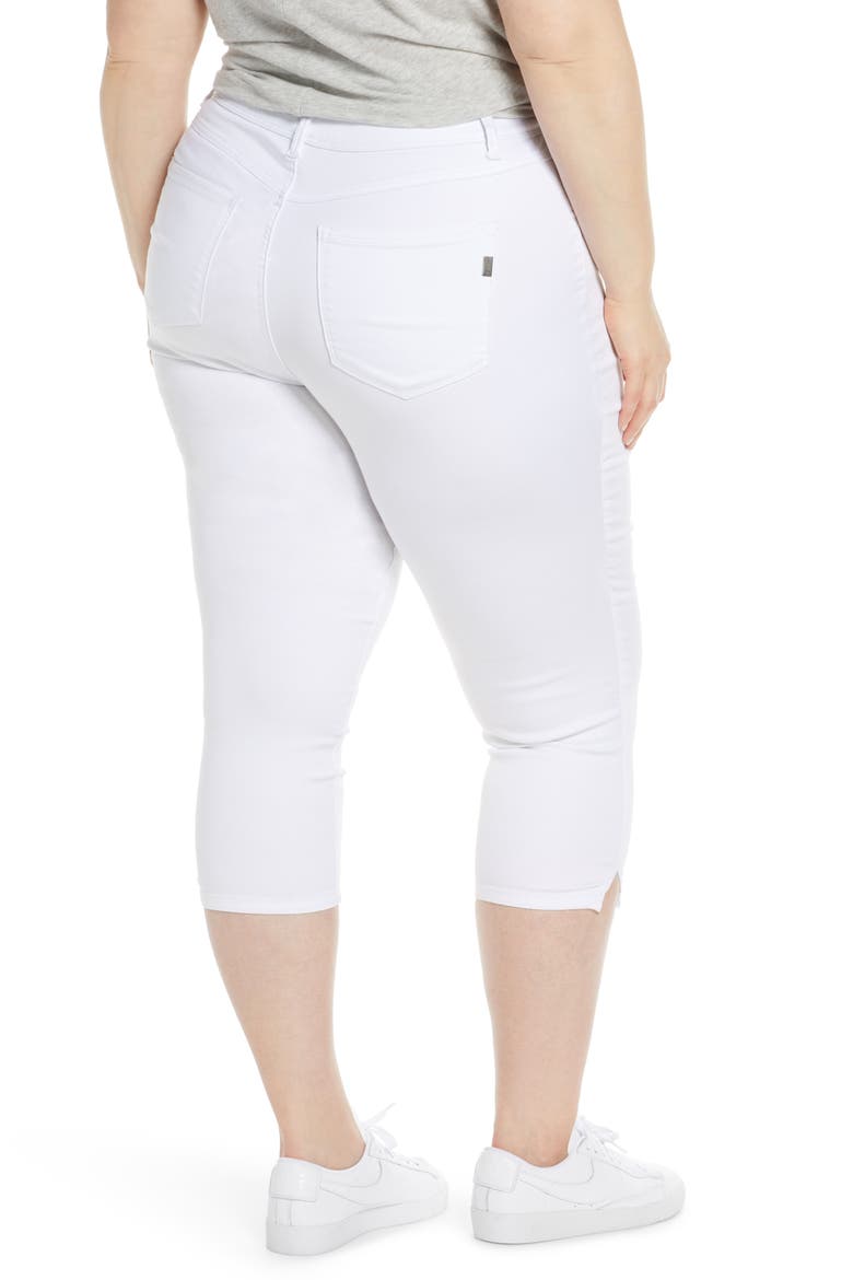 Slit Hem Super Crop Jeggings, Alternate, color, WHITE