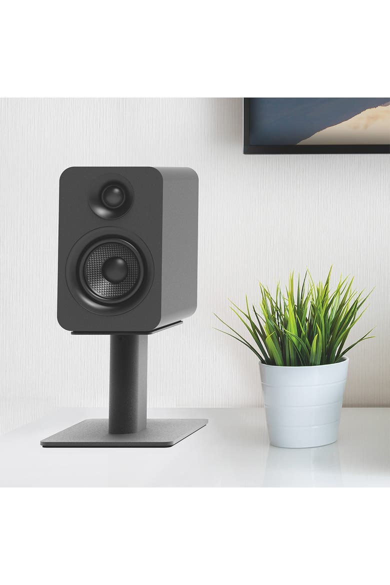 SP6HD 6" Universal Desktop Speaker Stands with Rotating Top Plates and Cable Management - Pair, Alternate, color, Black