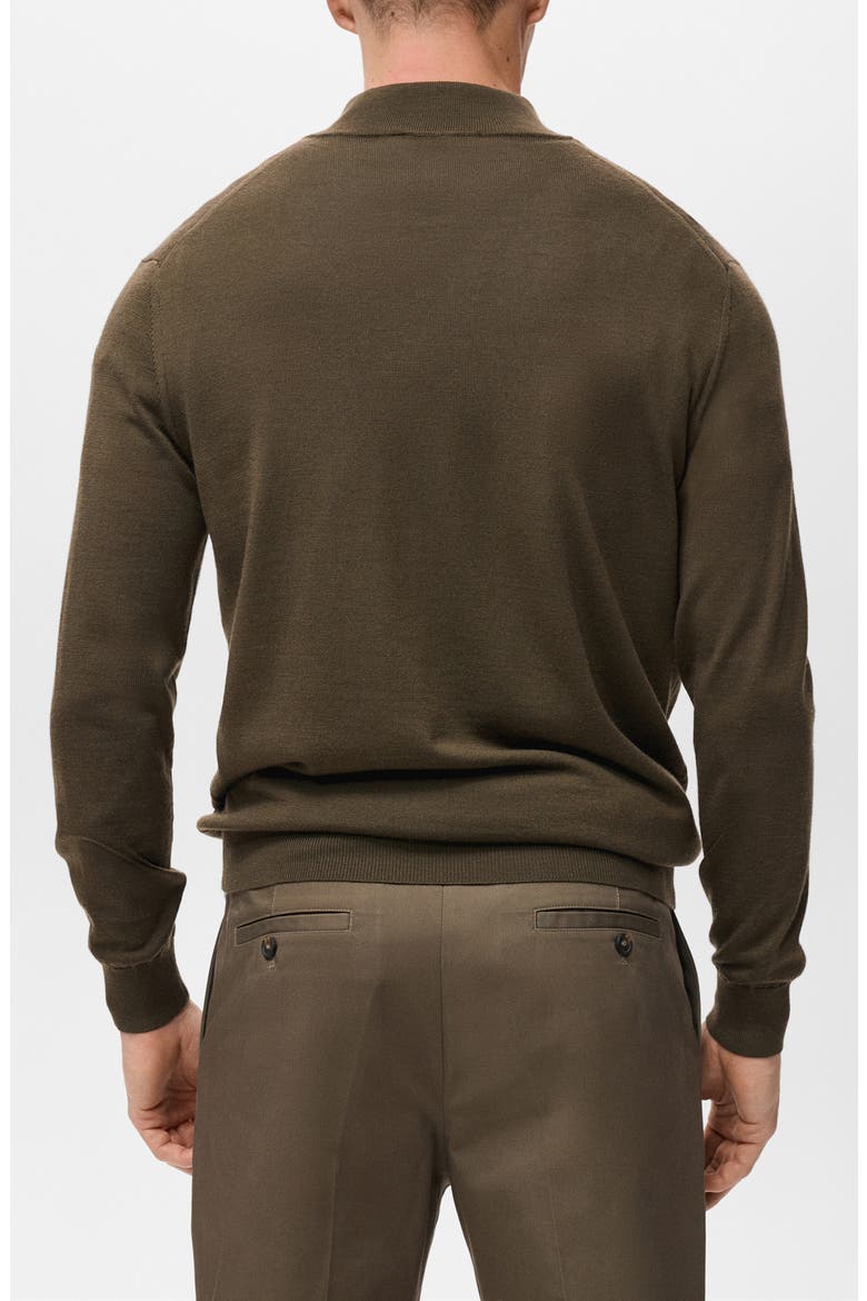 Perkins Wool Quarter Zip Sweater, Alternate, color, OLIVE GREEN