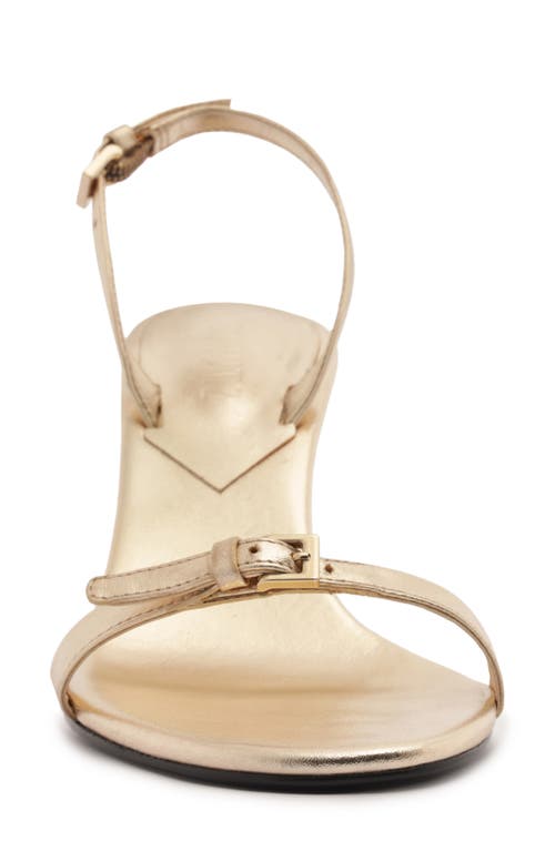 Schutz Aurora Mid Slingback Sandal In Gold