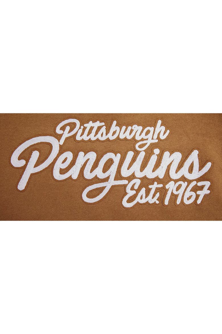 Men's Pro Standard  Brown Pittsburgh Penguins Paint the City Pullover Sweatshirt, Alternate, color, Brown