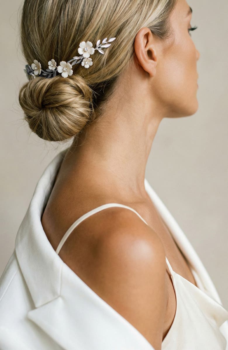 Brides & Hairpins Thisbe Halo Comb, Alternate, color, Silver