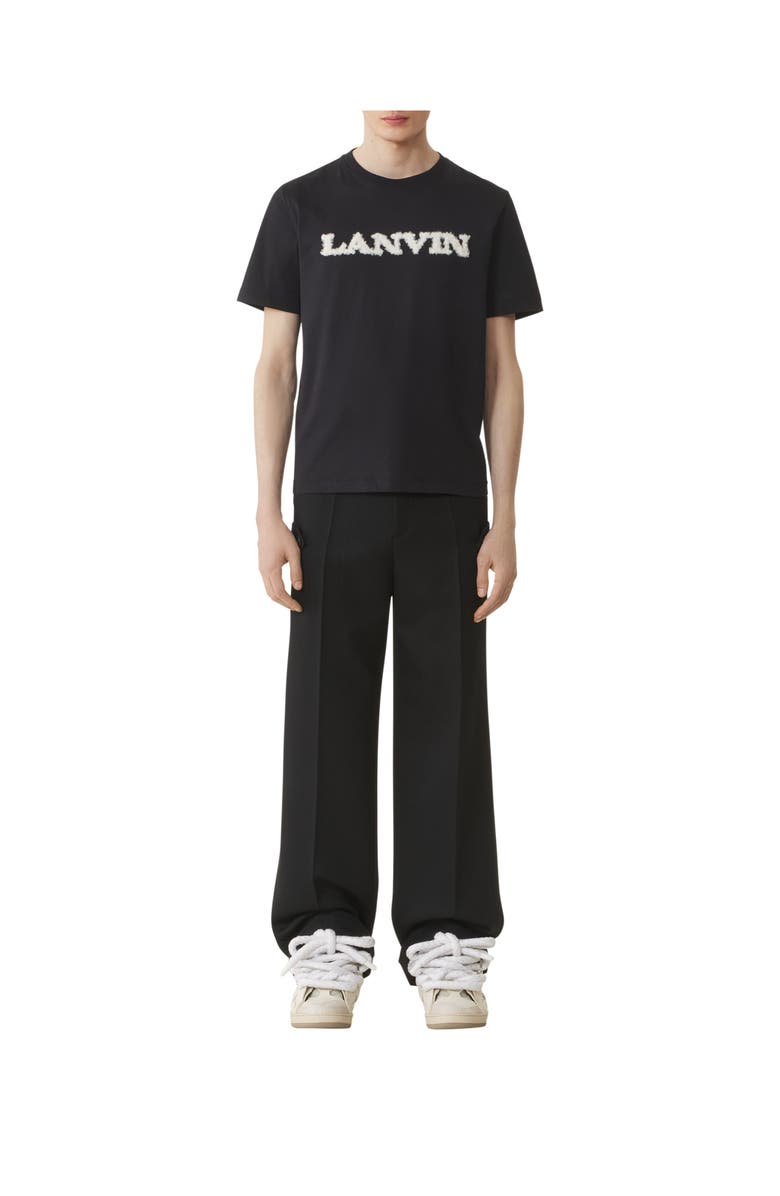 Lanvin Shearling Cotton T-Shirt, Alternate, color, 