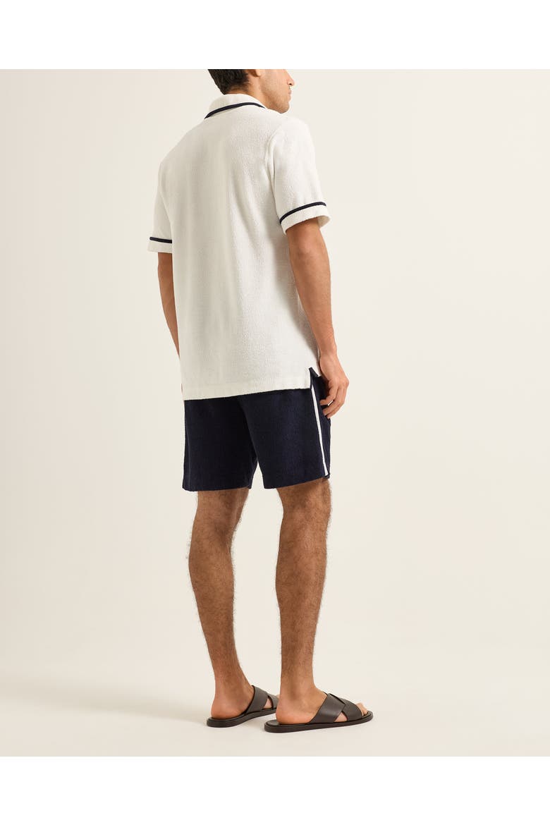 Trevone Towelling Classic-Fit Drawcord Sweat Shorts, Alternate, color, NIGHT IRIS/WHITE SAND