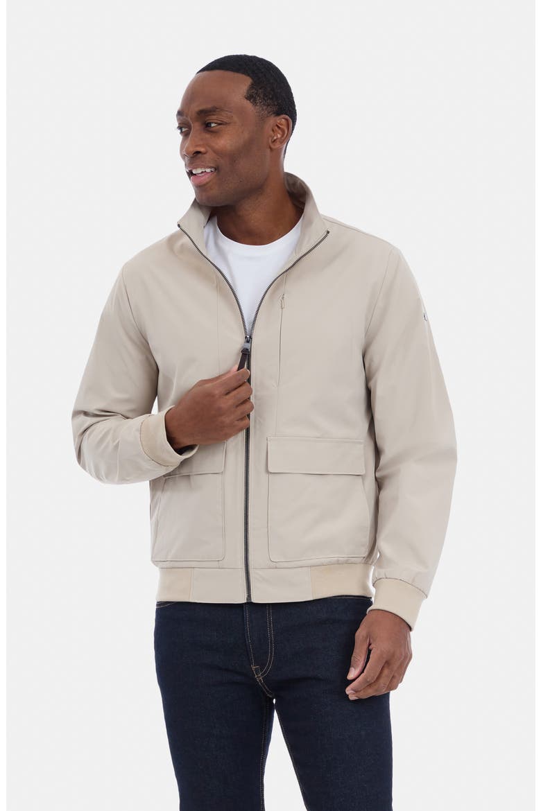 Rib Hem Zip Softshell Jacket, Alternate, color, DUNE