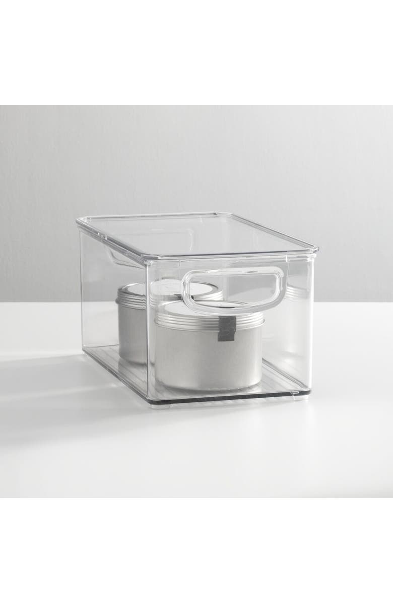 mDesign Plastic Stacking Kitchen Storage Bin Box with Lid/Handles, 6 Pack, Alternate, color,