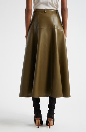 Veena Faux Leather Skirt