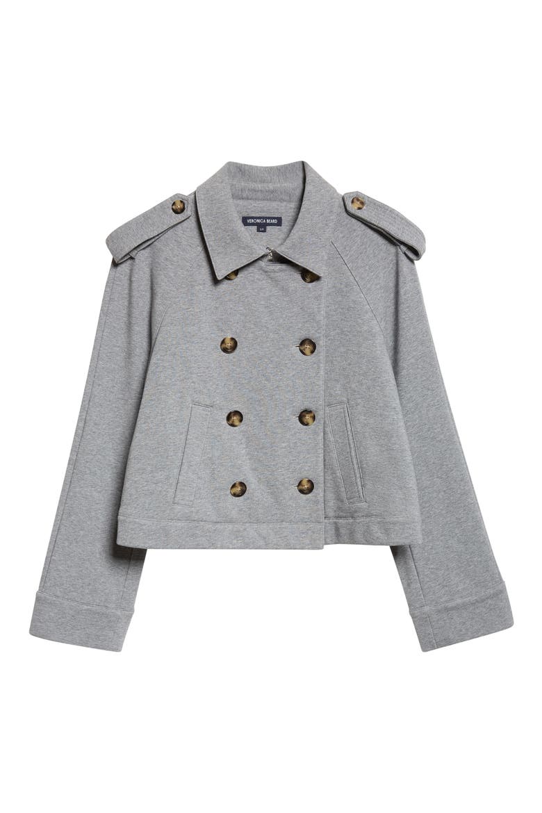 Conneley Cropped Trench Jacket, Alternate, color, HEATHER GREY