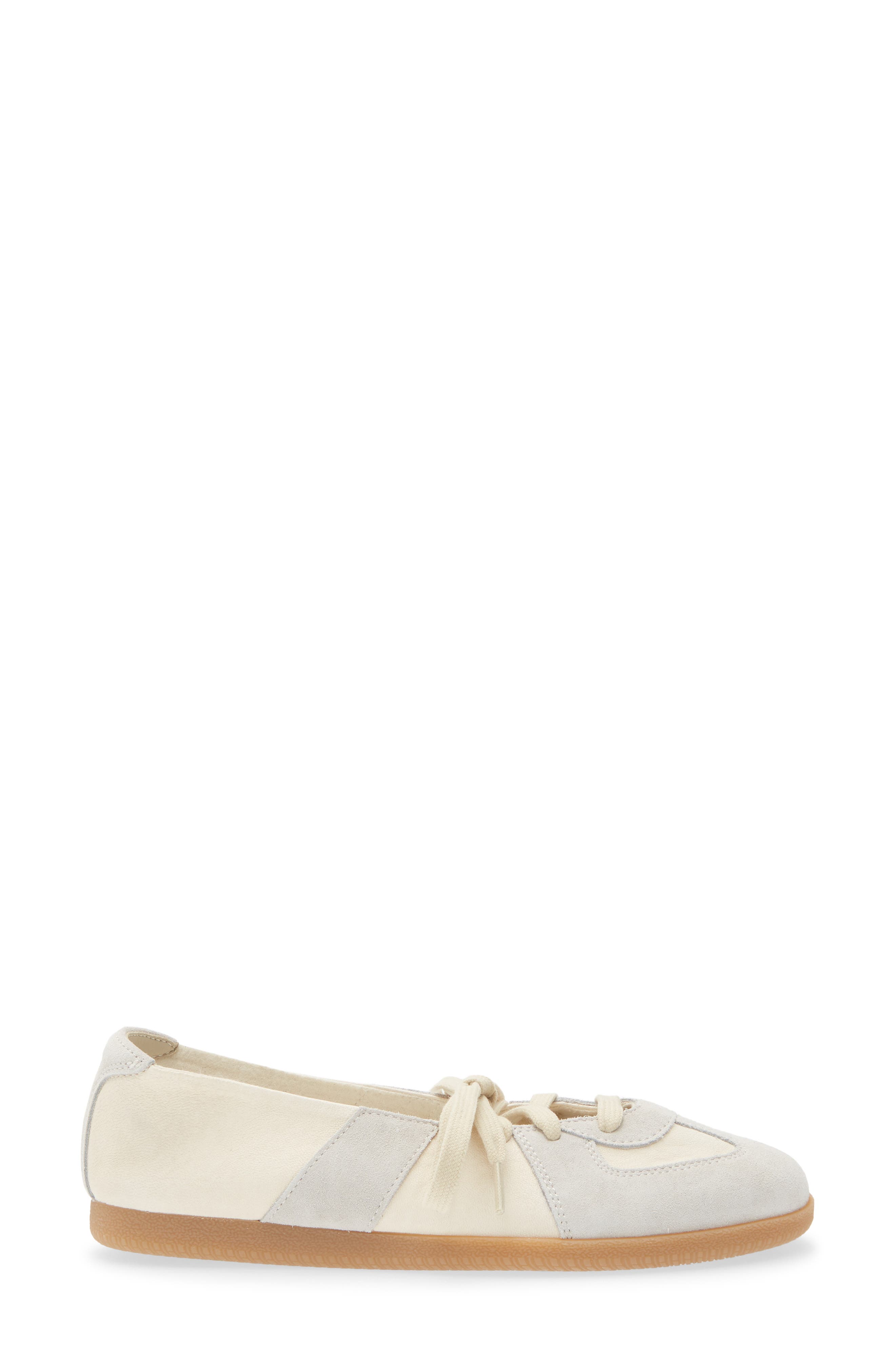Replica Laced Ballet Flat, Alternate, color, IVORY