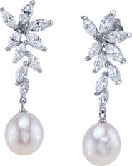 The Pearl Source White Freshwater Pearl Legacy Earrings