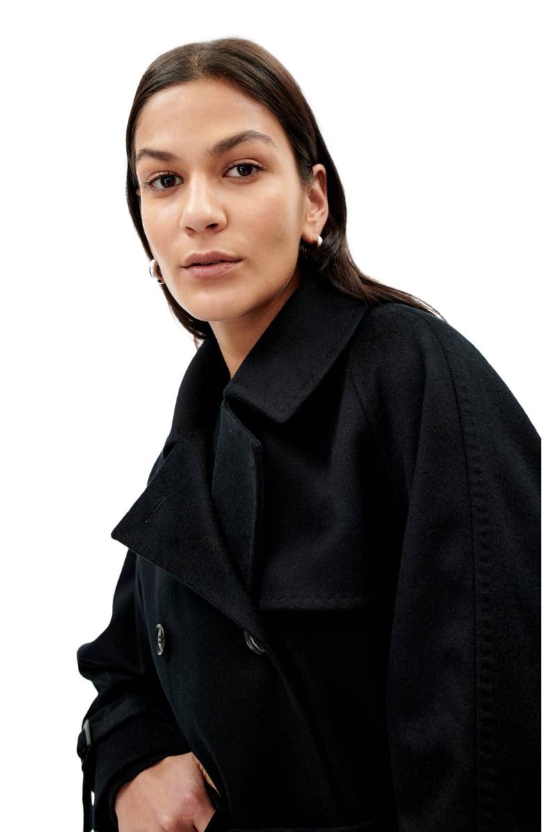 GOBI Mongolian Cashmere Double Breasted Cashmere Trench Coat, Alternate, color, 