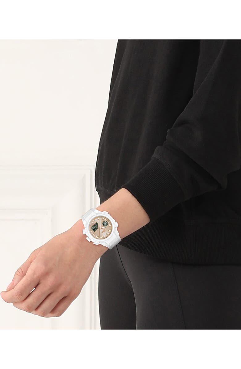 Lacoste LC33 Silicone Strap Watch, 40mm, Alternate, color, Carnation Gold