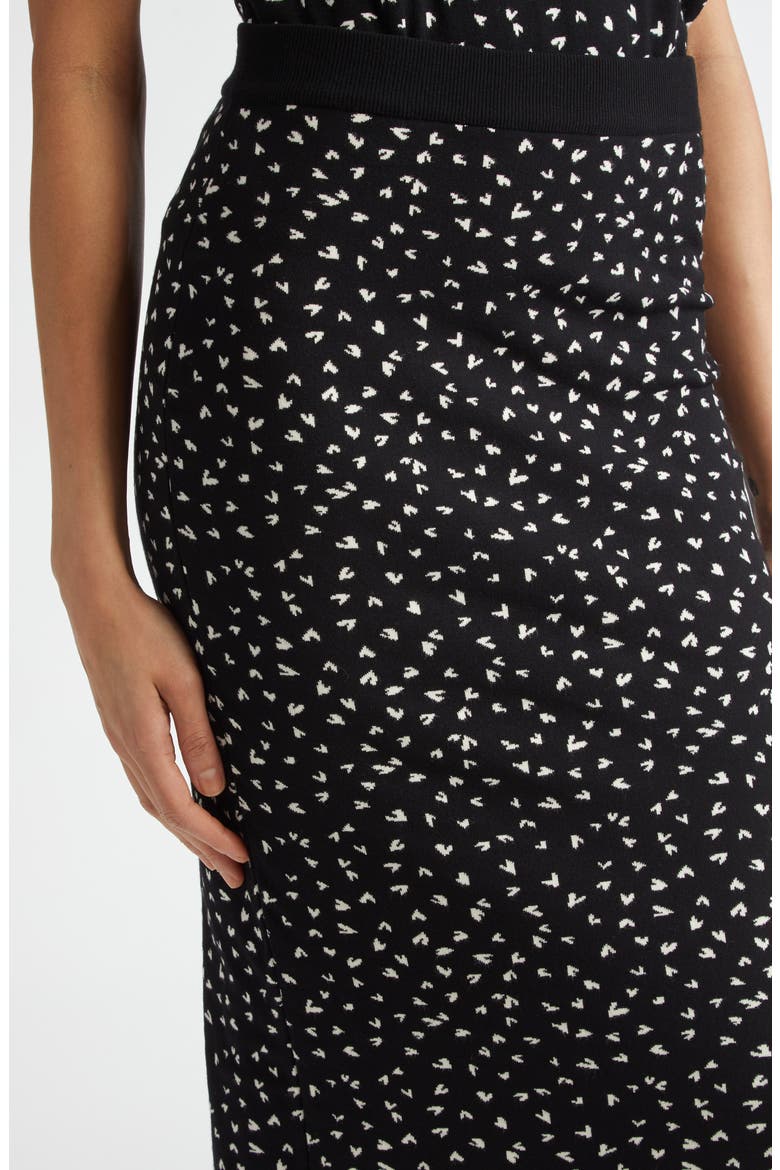 Opunzia Midi Sweater Skirt, Alternate, color, BLACK