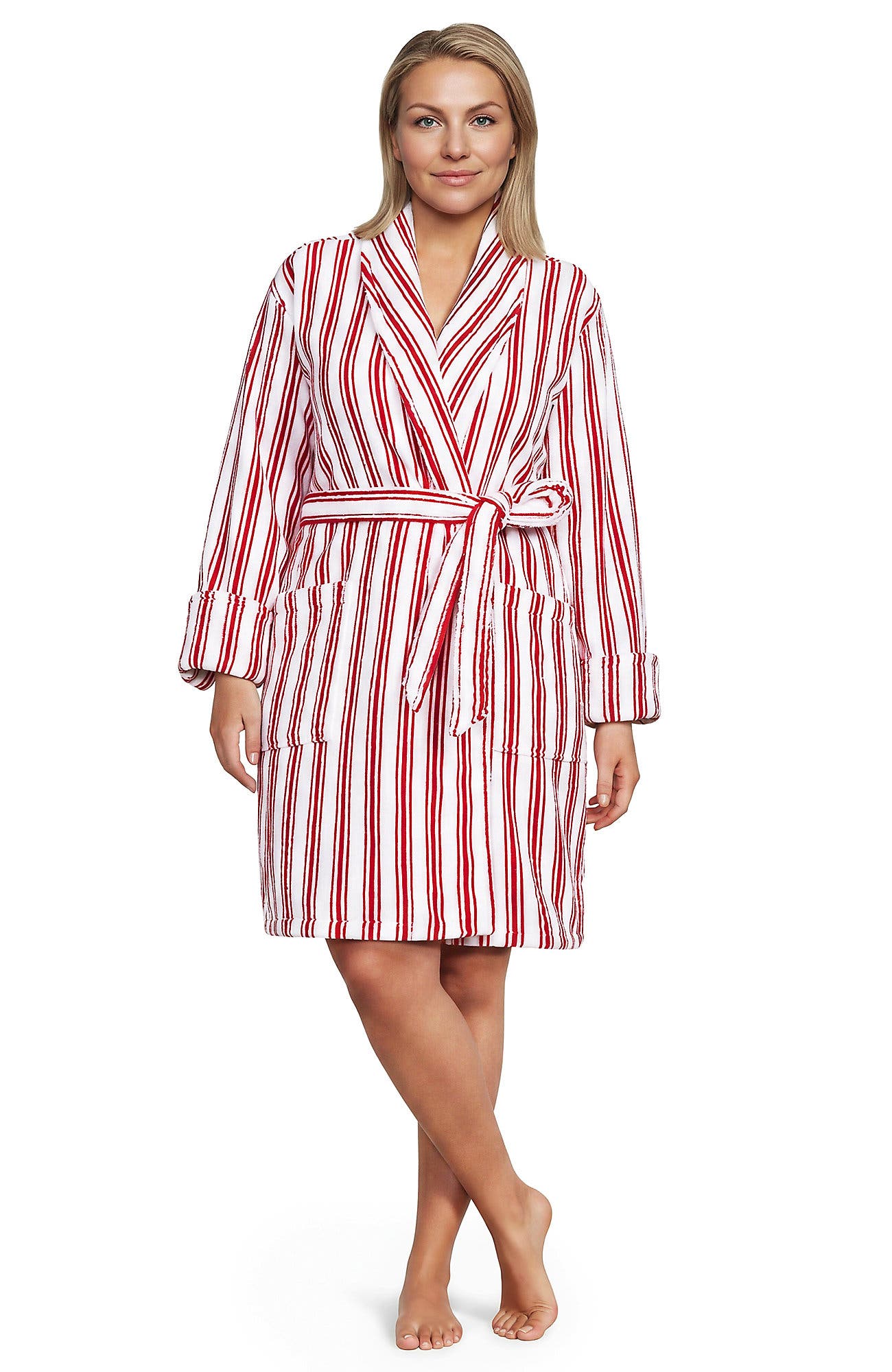 White/Compass Red Stripe
