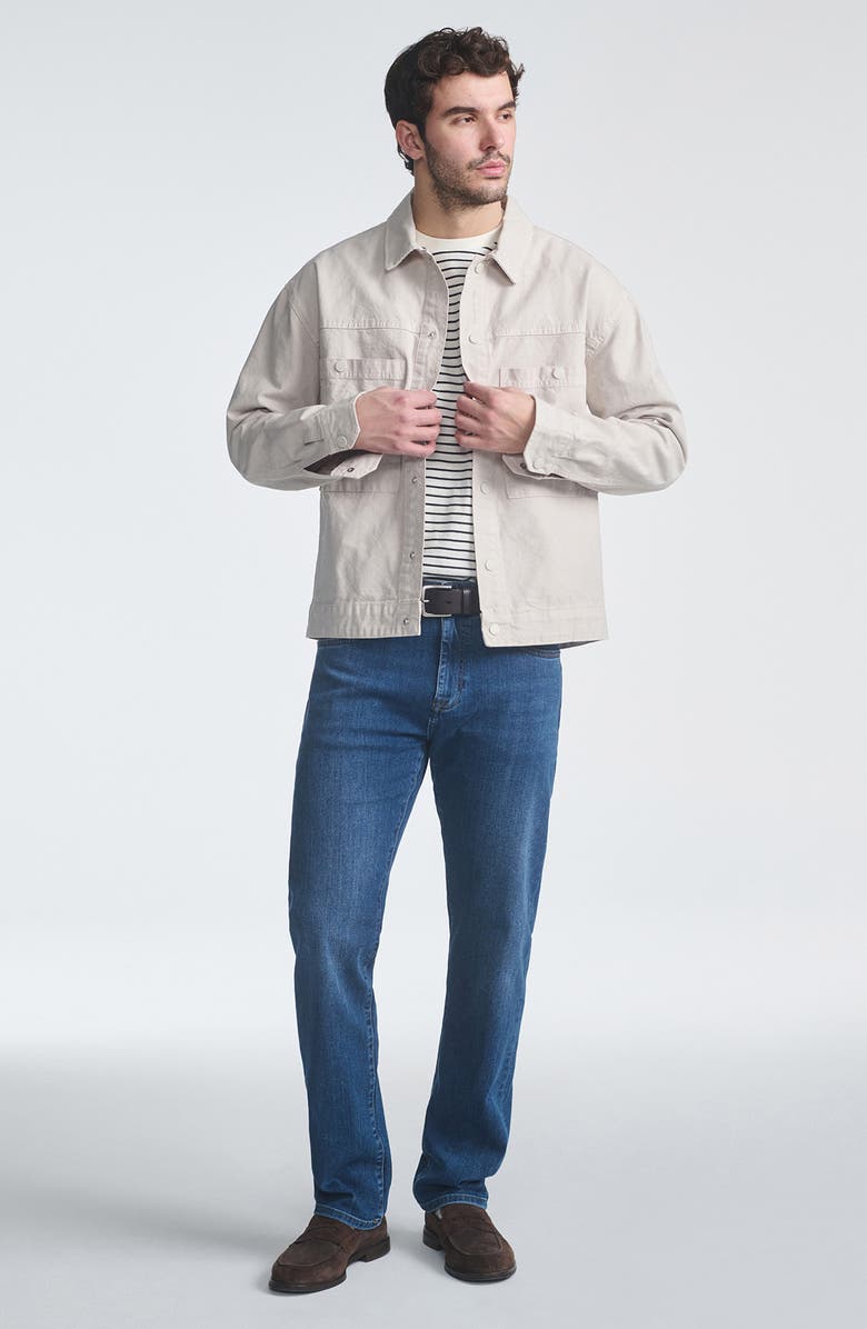 Mavi Jeans Oversize Cotton Herringbone Snap-Up Jacket, Alternate, color, 