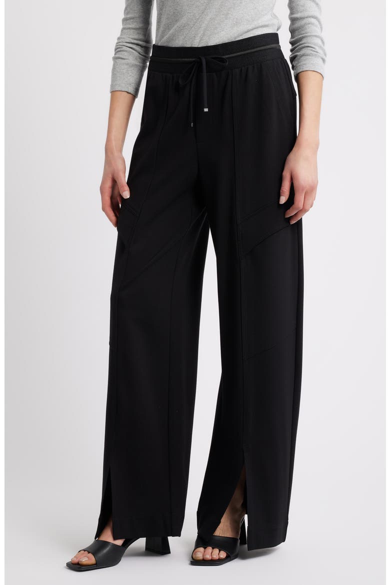 Glider Skyrise Wide Leg Drawstring Pants, Main, color, BLACK