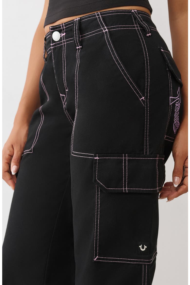 Cargo Pants, Alternate, color, JET BLACK/ MOONLITE MAUVE
