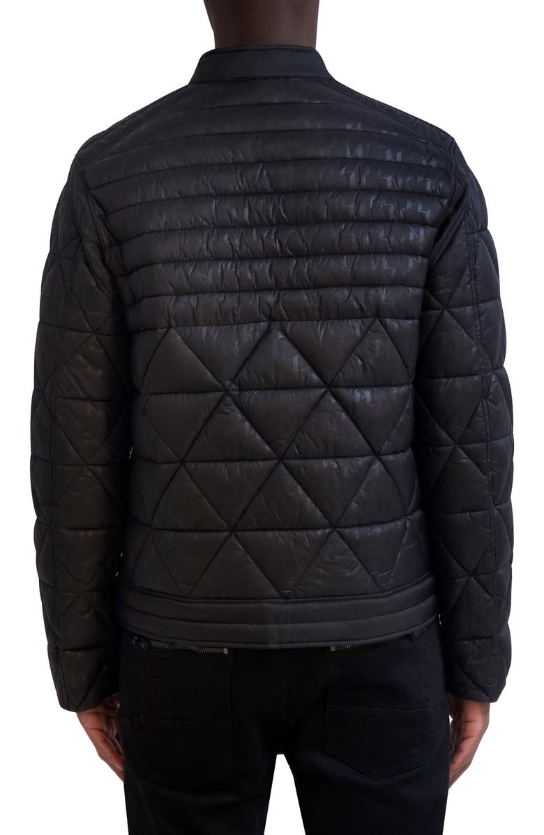 KARL LAGERFELD PARIS Logo Print Quilted Jacket, Alternate, color, 
