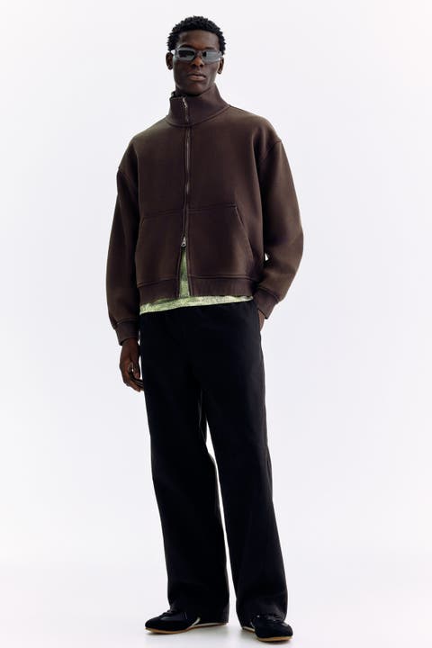 Relaxed-fit boxy track jacket