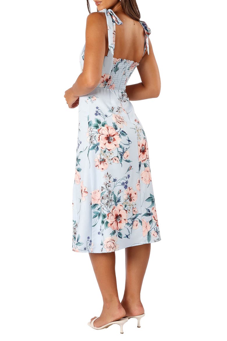 Laurel Floral Print Sundress, Alternate, color, BLUE FLORAL