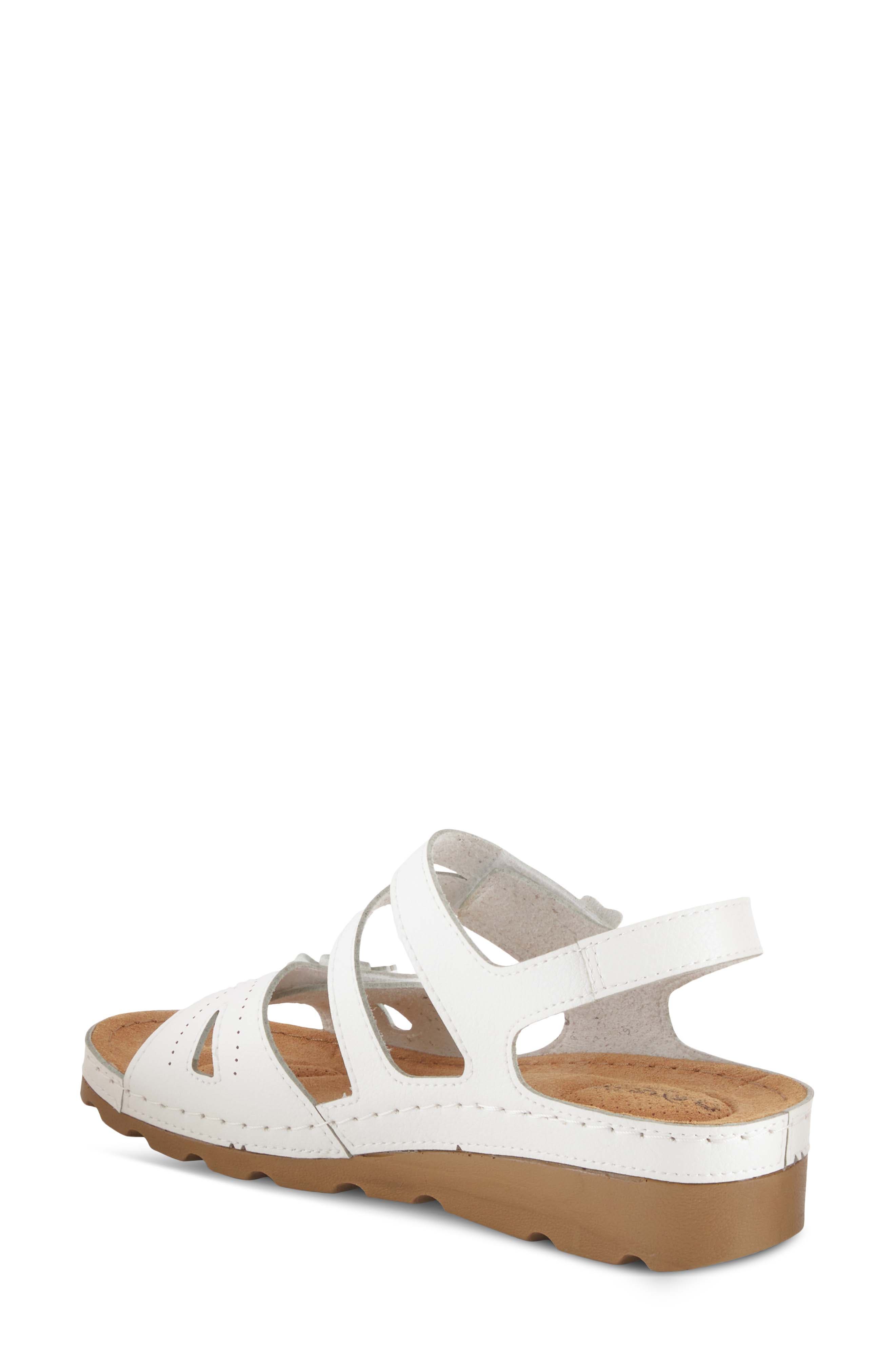Flexus by Spring Step Poncia Slingback Wedge Sandal, Alternate, color, White