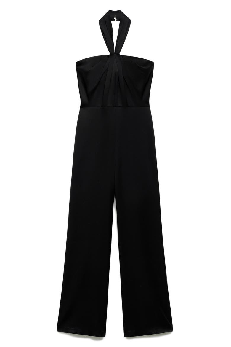 Halter Jumpsuit, Main, color, BLACK