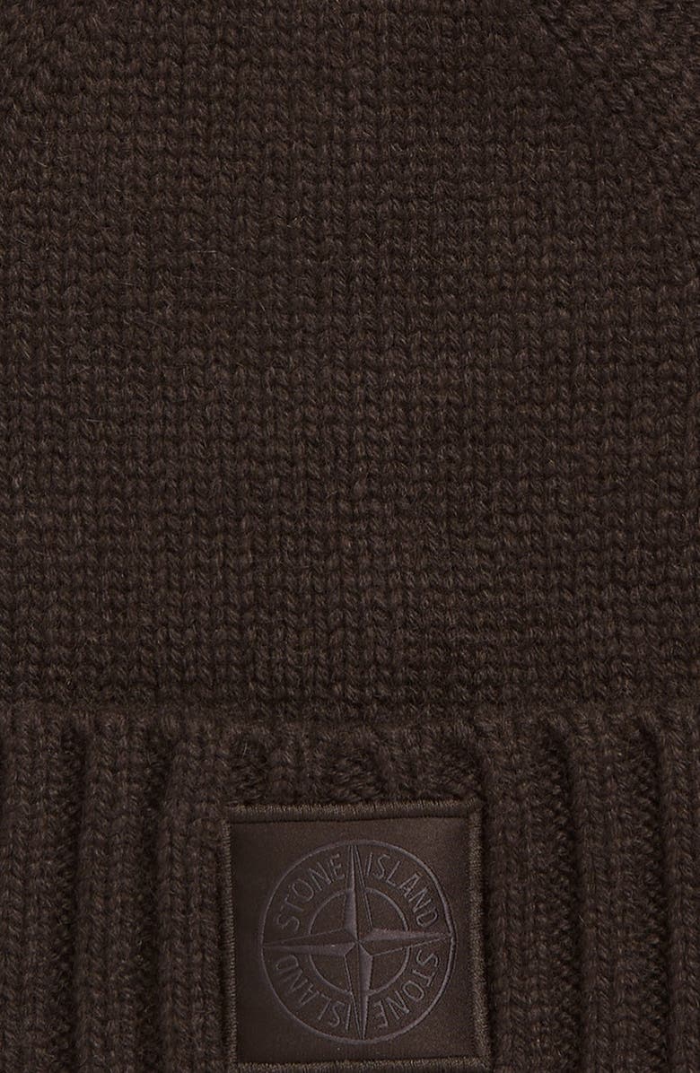Stone Island Ghost Cuffed Cashmere Beanie, Alternate, color, V0070 Dark Brown