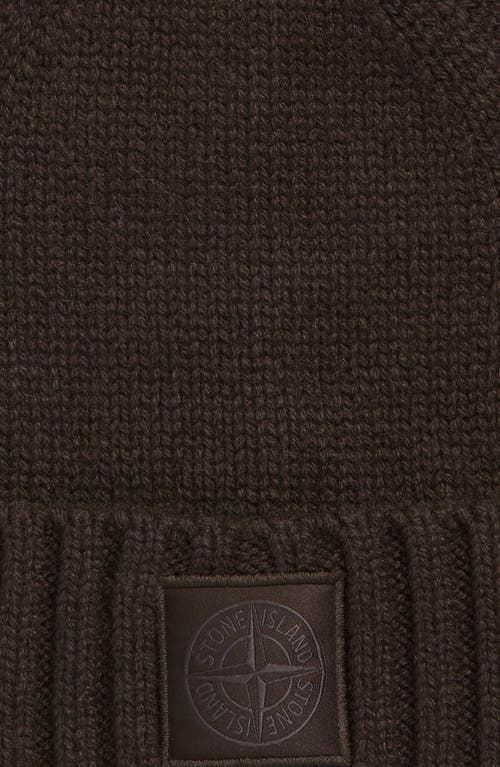Stone Island Ghost Cuffed Cashmere Beanie In Gold