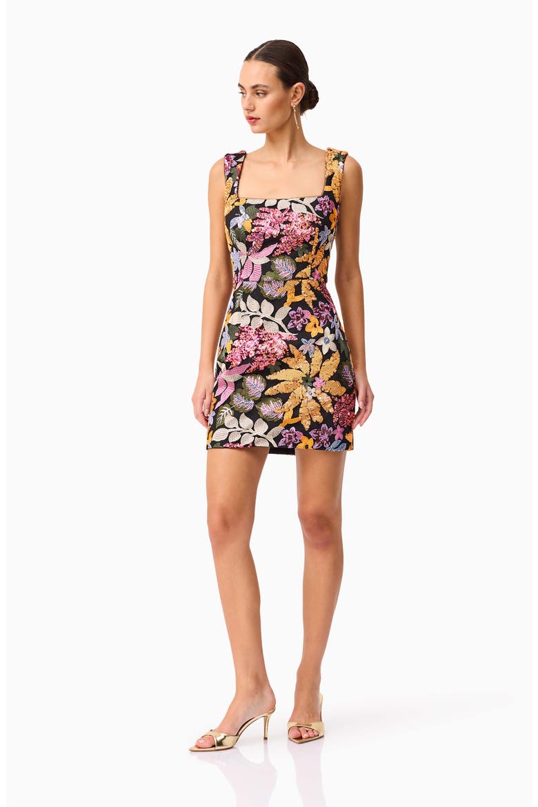 Kiran Floral Embellished Sleeveless Minidress, Alternate, color, BLACK MULTI
