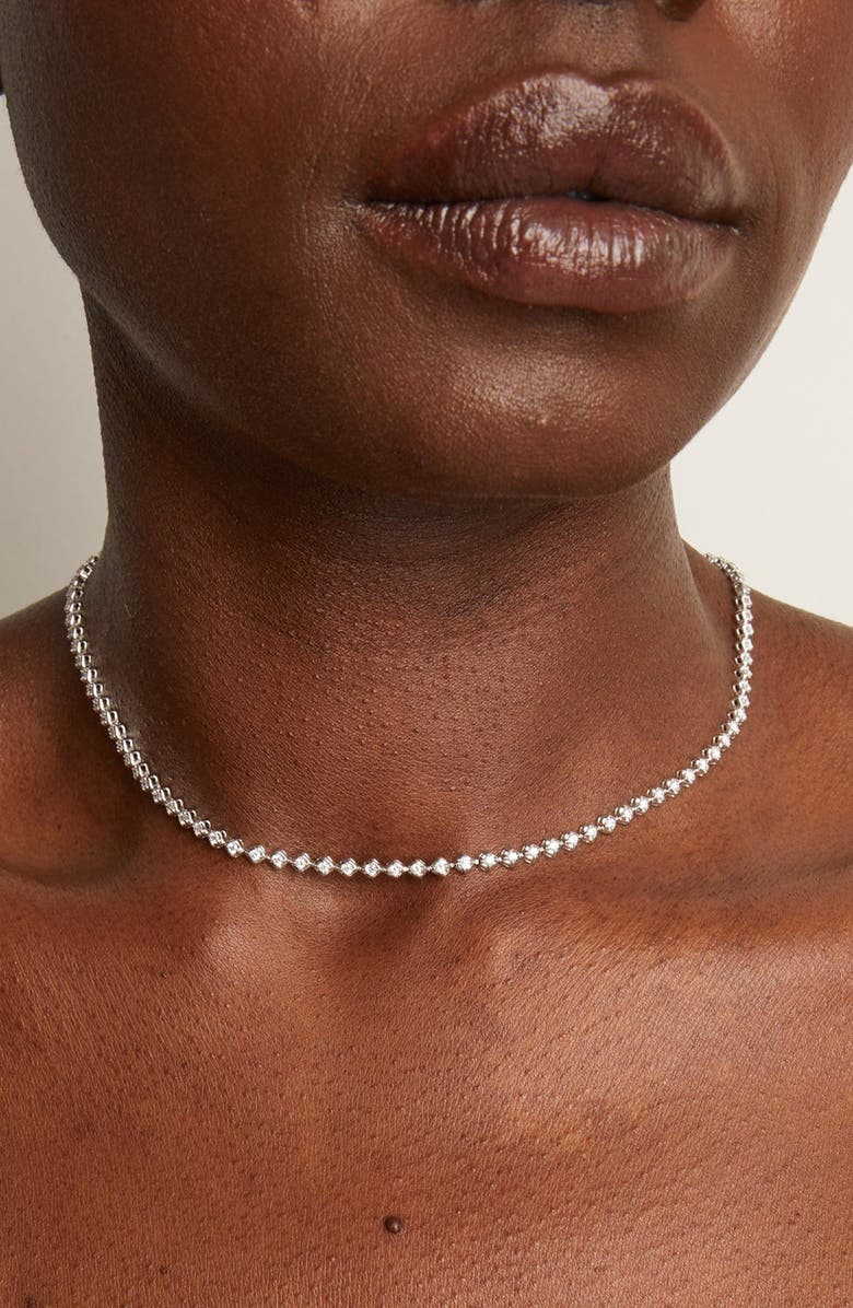 Aurate New York Lab Grown Diamond Tennis Choker Necklace, Alternate, color, Yellow