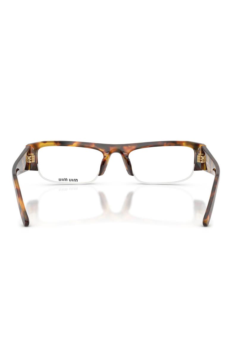 51mm Gradient Rectangular Sunglasses, Alternate, color, HONEY HAVANA / BLUE LIGHT