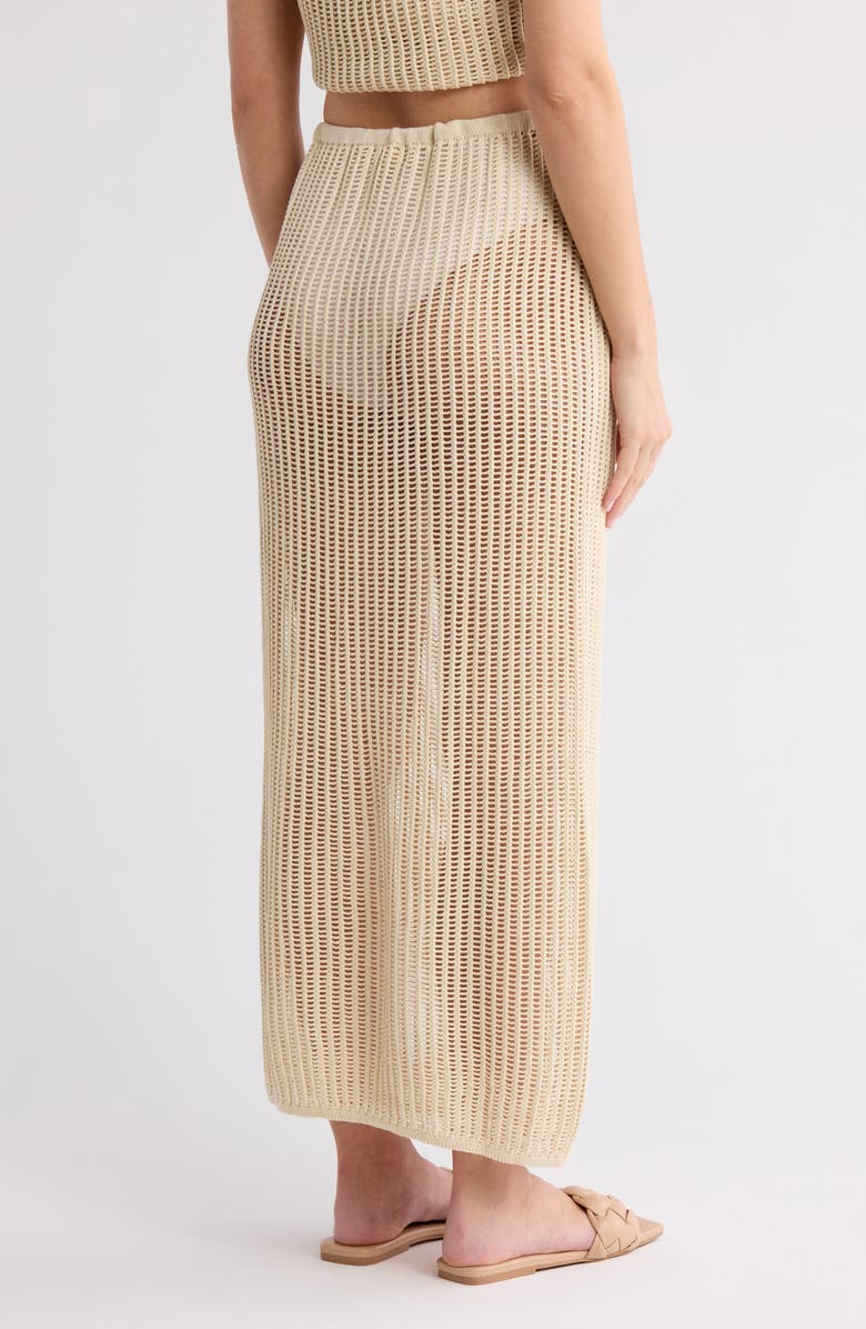 Elan Open Knit Cover-Up Maxi Skirt, Alternate, color,