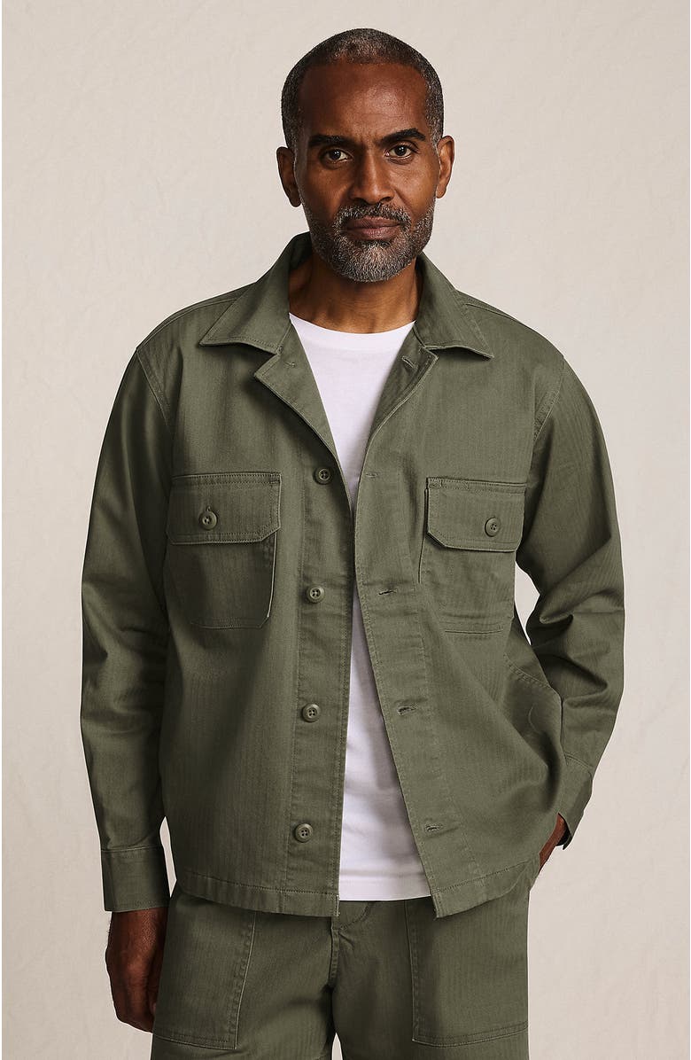 Lands' End Denim Utility Shirt Jacket, Main, color, 
