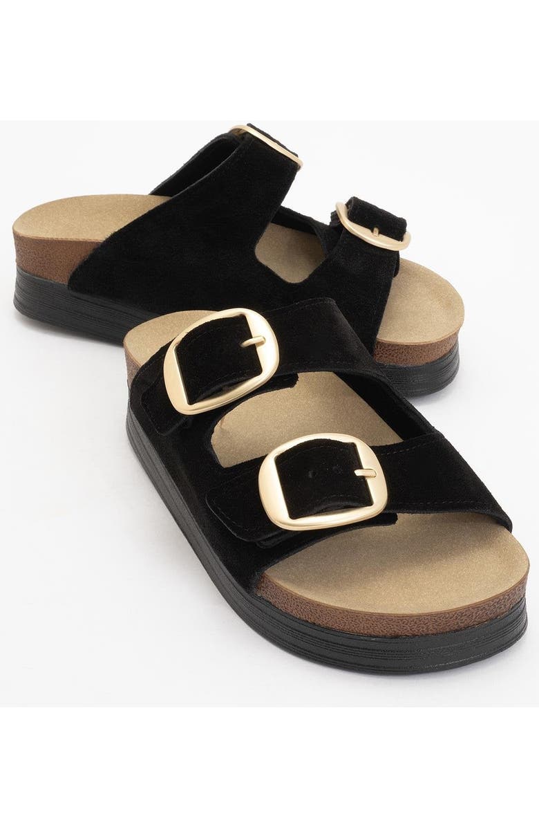 Forever & Always Shoes Harbor Suede Leather Two-Strap Sandal, Main, color,