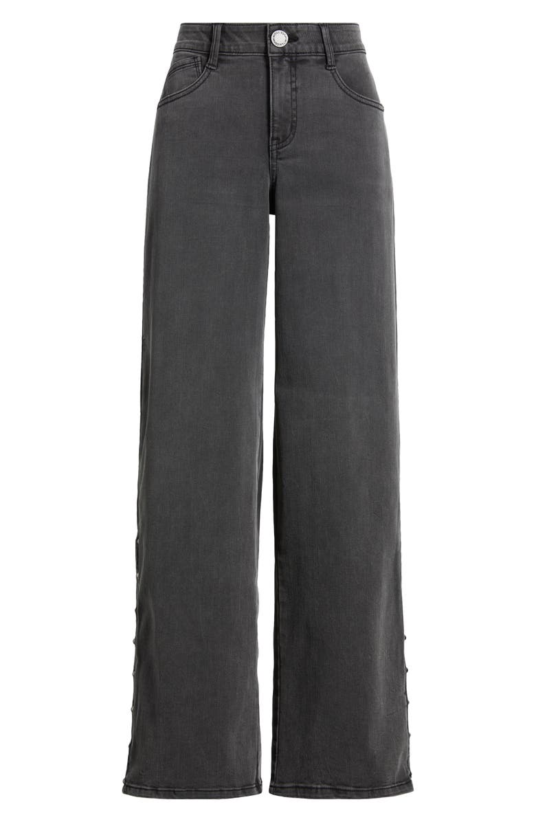 Wit & Wisdom Sam 'Ab'Solution High Waist Wide Leg Jeans, Alternate, color, Black