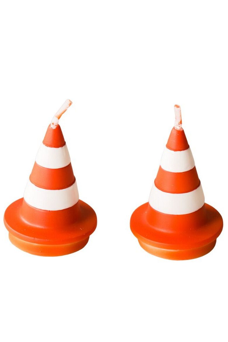 Traffic Cone Candles, Main, color, Orange / White Striped
