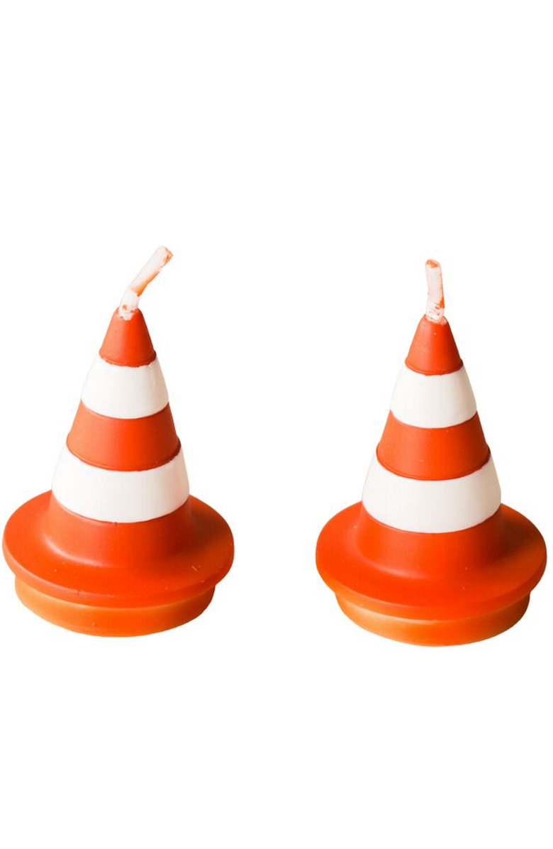 Southlake gifts Traffic Cone Candles, Main, color, Orange / White Striped