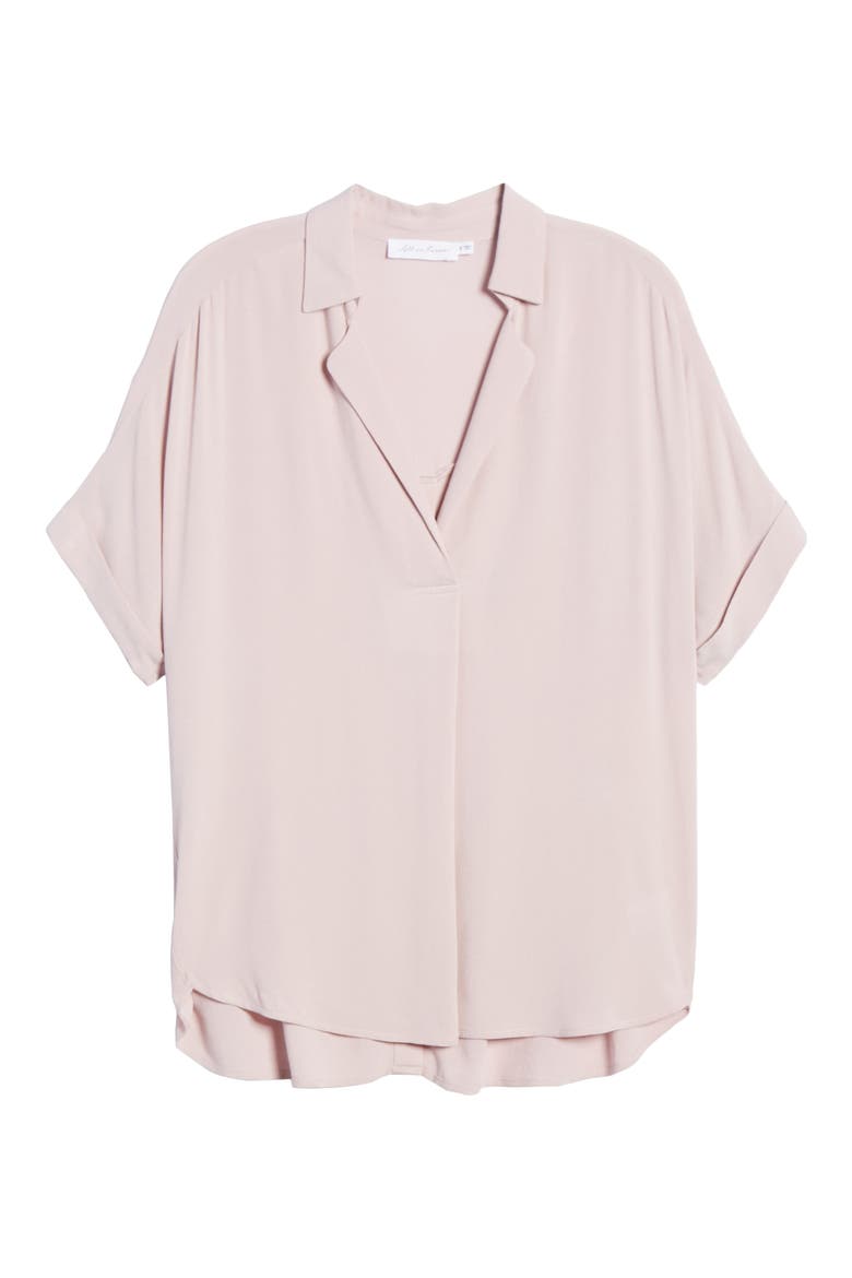 Button Back Top, Alternate, color, BURNISHED LILAC