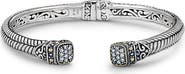 SAMUEL B. Woven Pavé Tipped Bangle