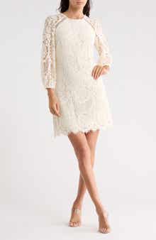 Vince Camuto Raglan Long Sleeve Lace Dress