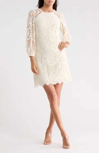 Vince Camuto Raglan Long Sleeve Lace Dress