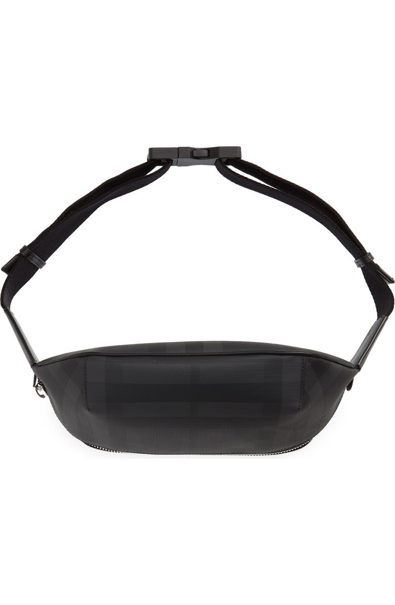 Burberry Medium London Check Canvas Belt Bag, Alternate, color,