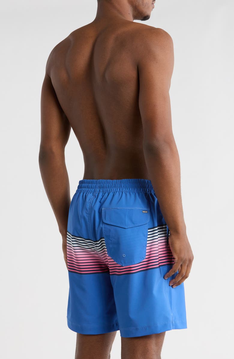 Hurley Lobos Volley Swim Shorts, Alternate, color, Blue / Red / White