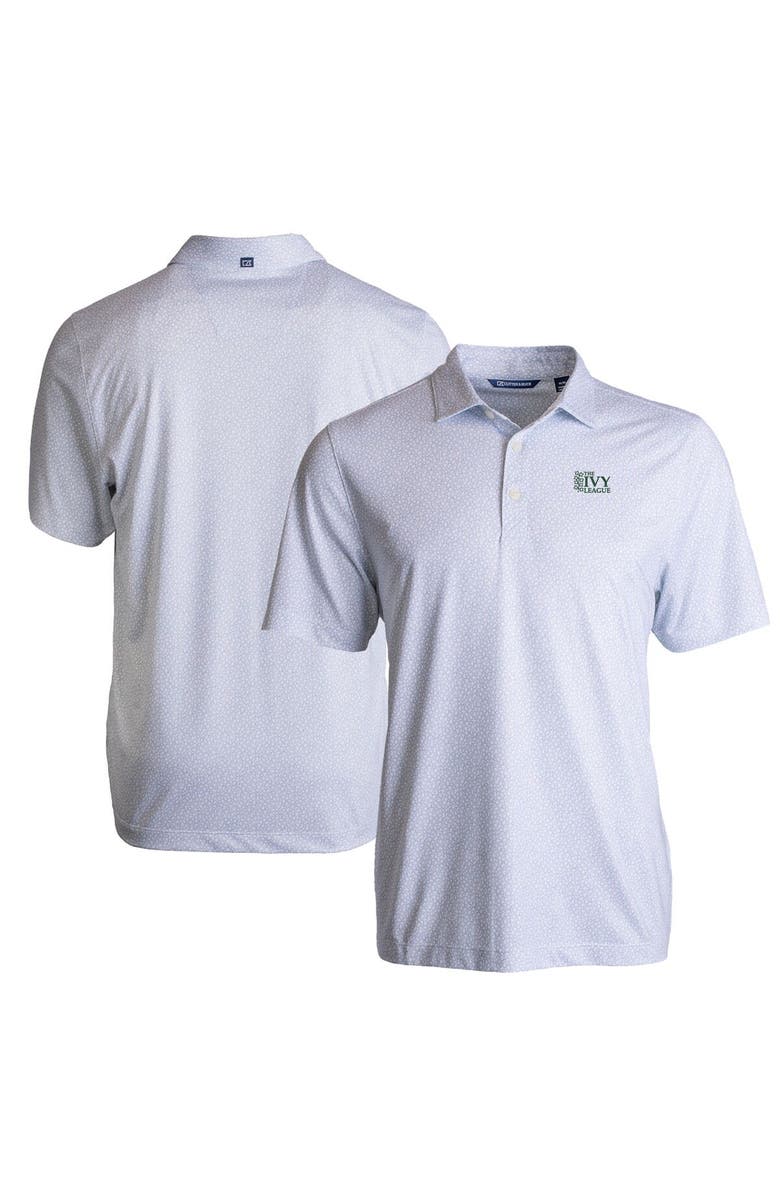 Cutter & Buck Men's Cutter & Buck White Ivy League Pike Eco Pebble Print Stretch Recycled Polo, Alternate, color,