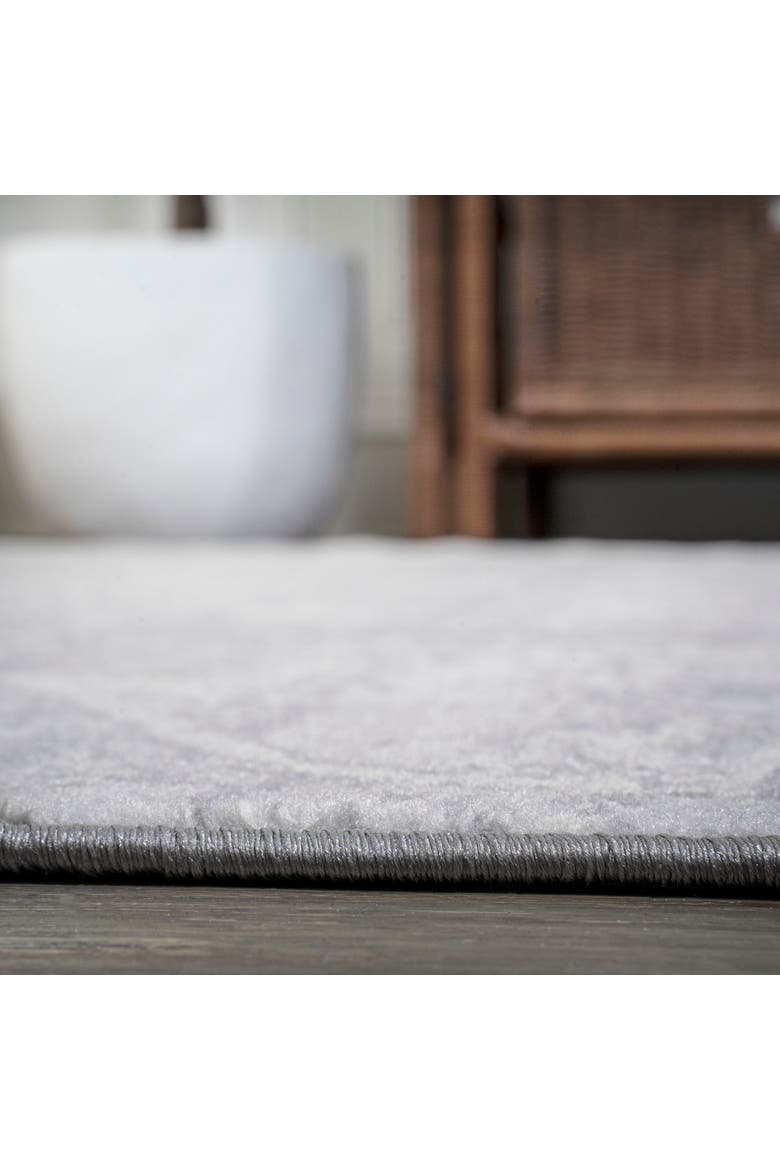 Modern Persian Vintage Medallion Area Rug, Alternate, color, Gray