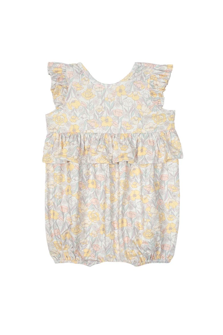 Mila Floral Baby Romper, Main, color, Yellow